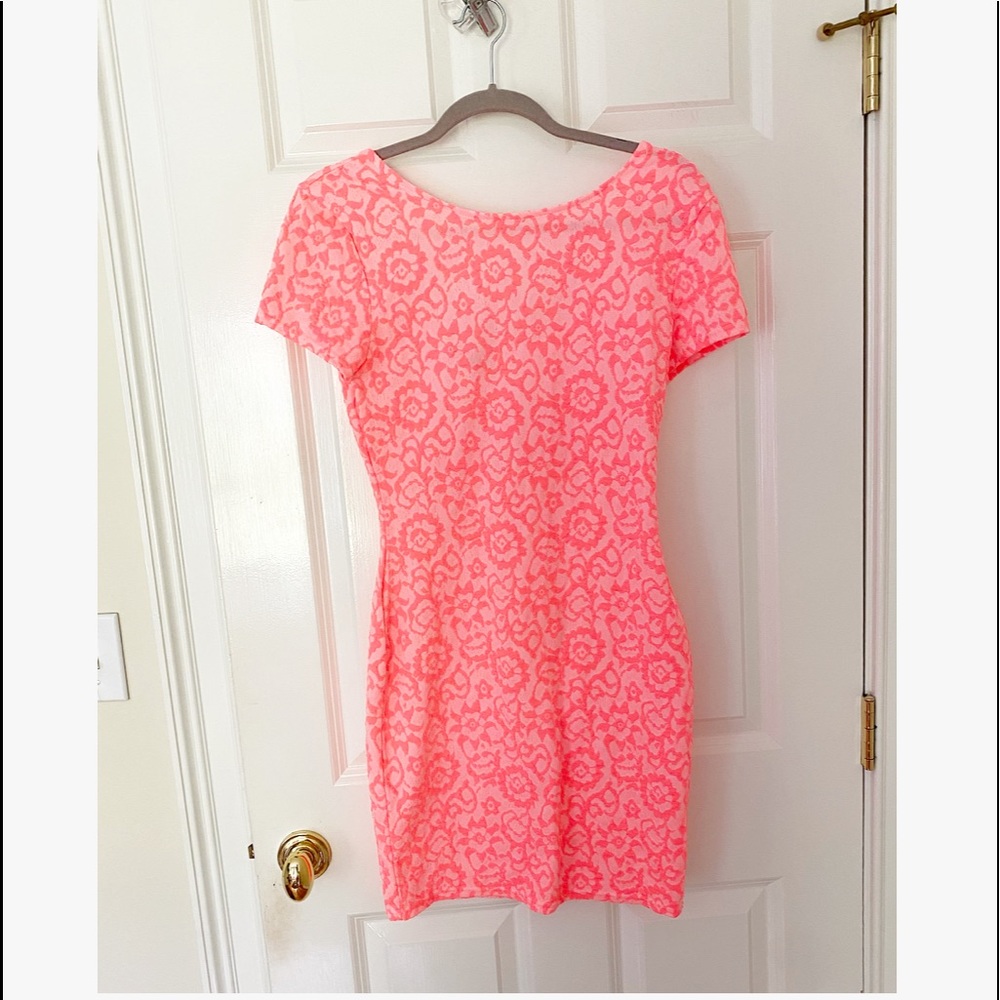 NWT RIVER ISLAND Neon Coral Dress - Picture 2 of 6